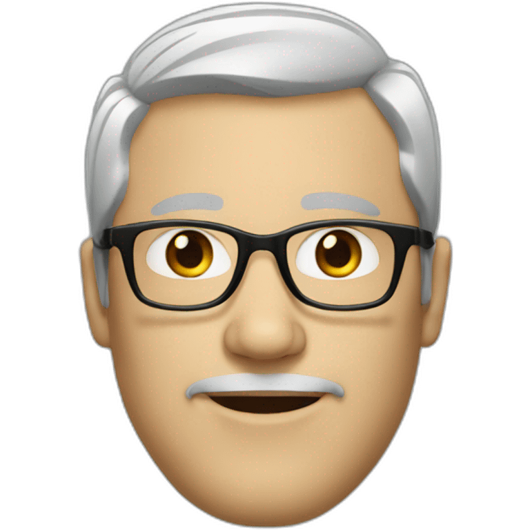 white man with glasses black hair emoji