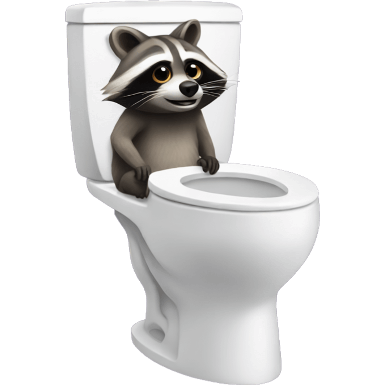 raccoon on the toilet emoji