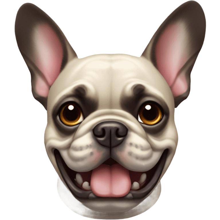 French bulldog male dog smiling  emoji