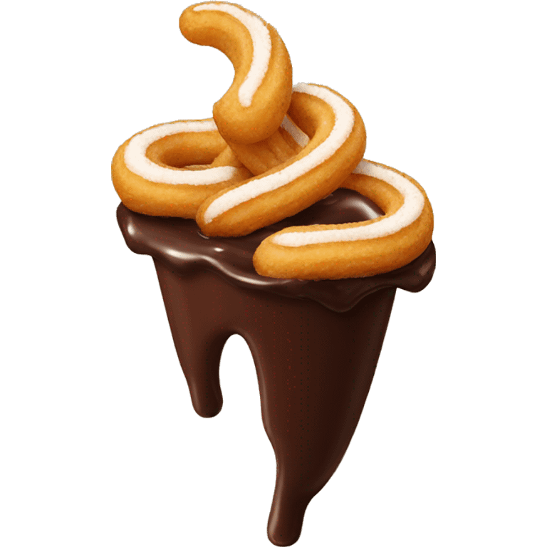 Dipped chocolate churro tip emoji