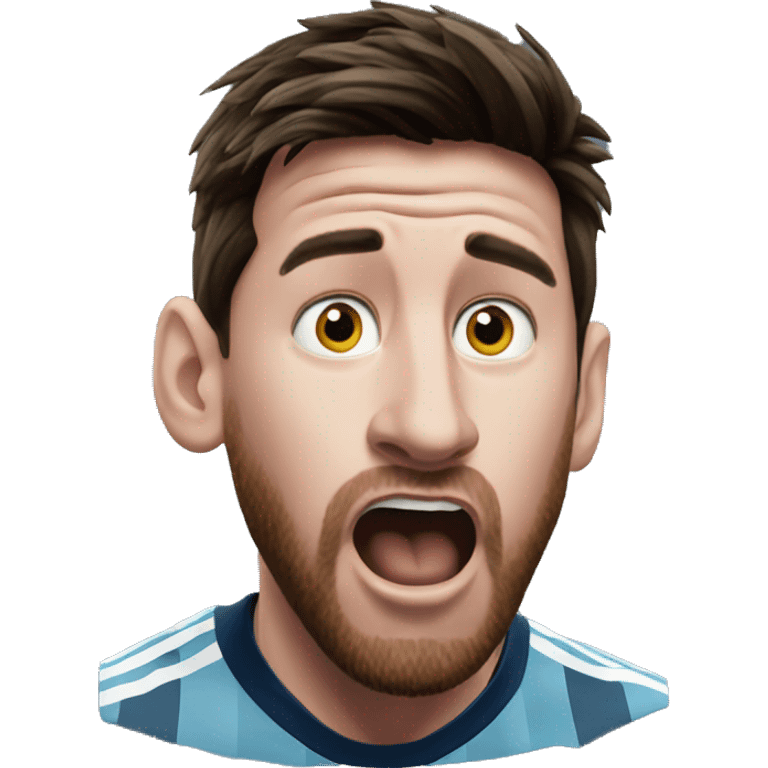 Surprised Messi emoji