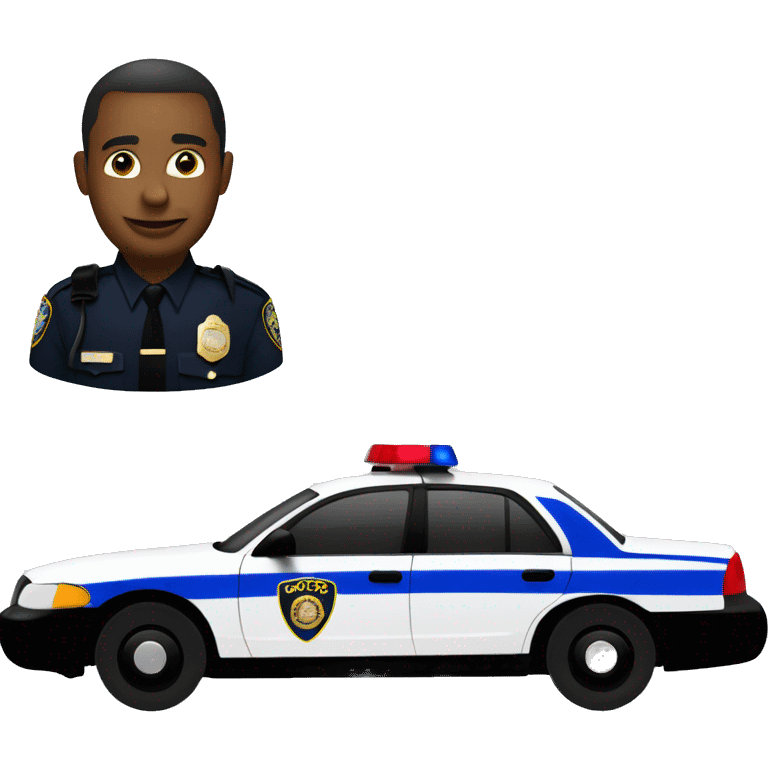 Cop driving cop car emoji