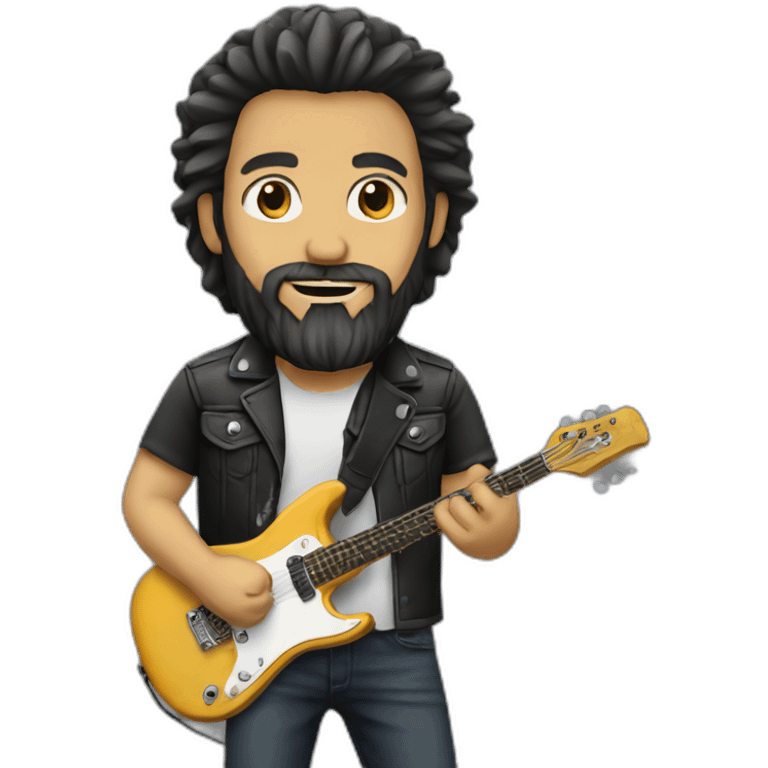 Rocker man with beard two days emoji