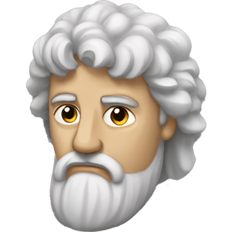 stoic man cruying emoji