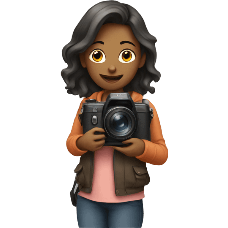 girl with a camera emoji