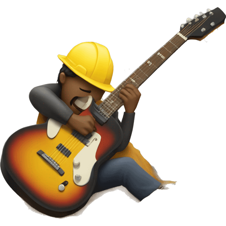 Digging with the guitar emoji