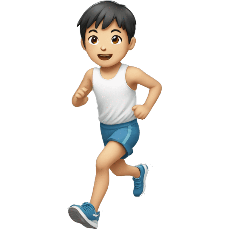 a asian child running emoji