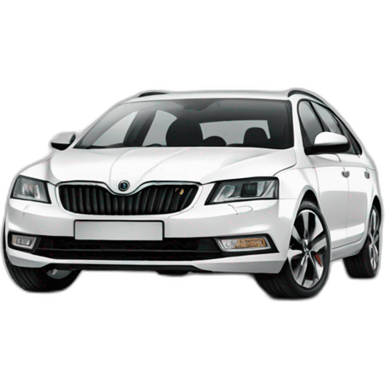 Škoda Octavia5 white emoji