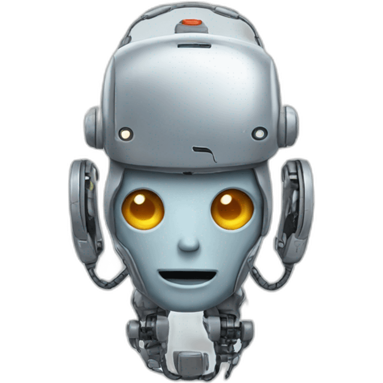 robot takes brain emoji