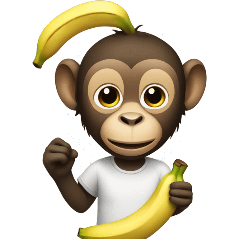 Monkey holding a banana  emoji