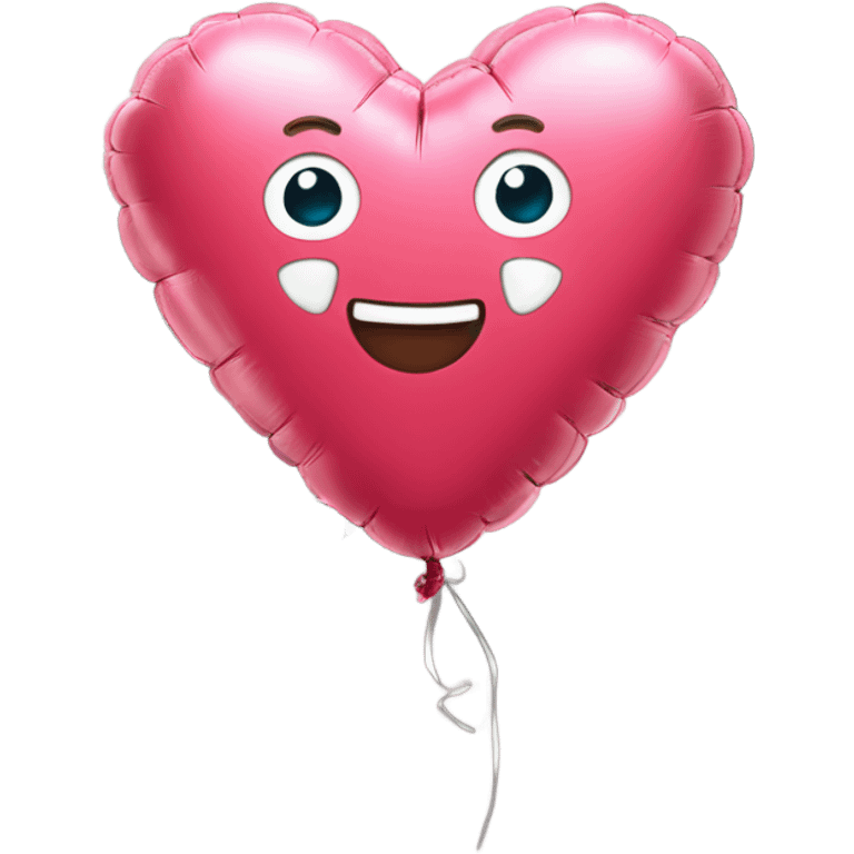 Mylar balloon heart emoji