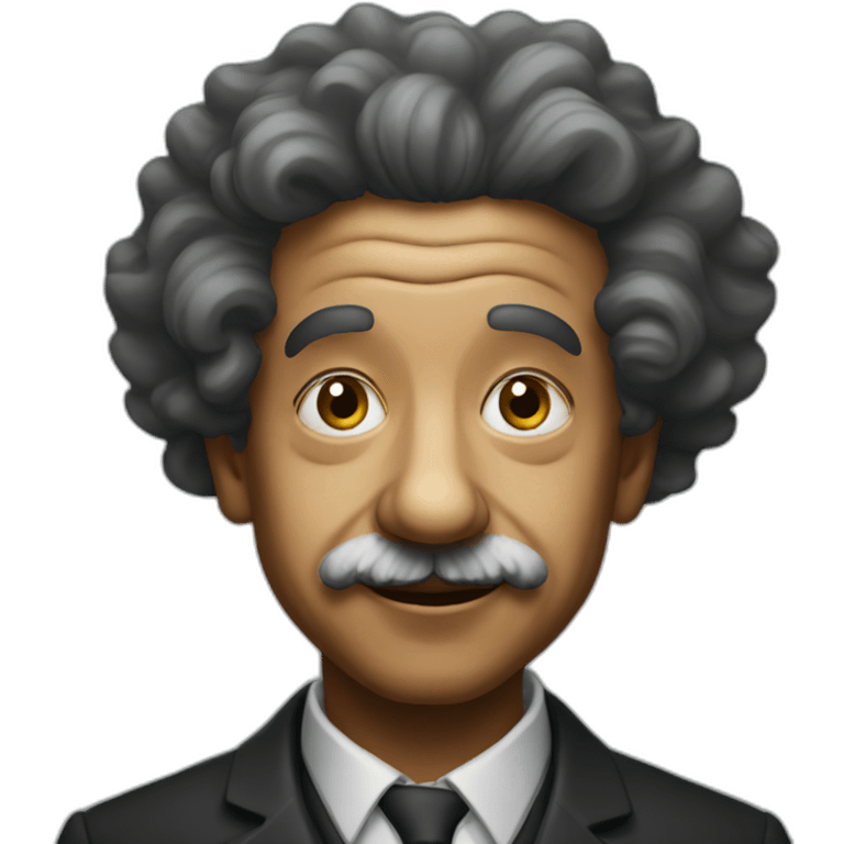 Black albert einstein emoji