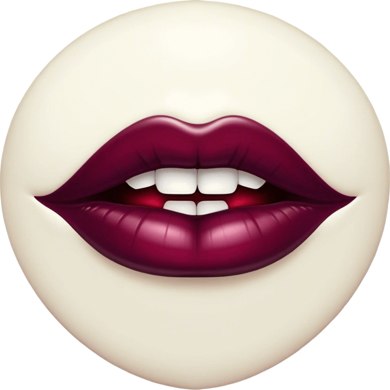 Burgundy vampire lips emoji