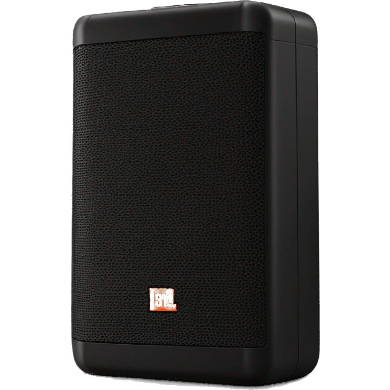 Black rectangular Portable speaker on a black background jbl emoji