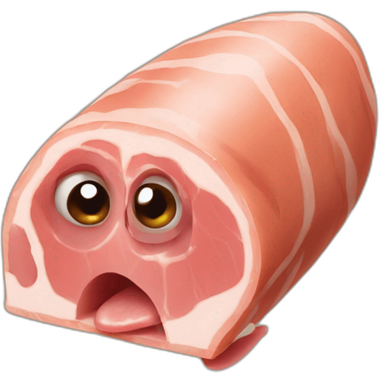 leg of ham with eyes emoji