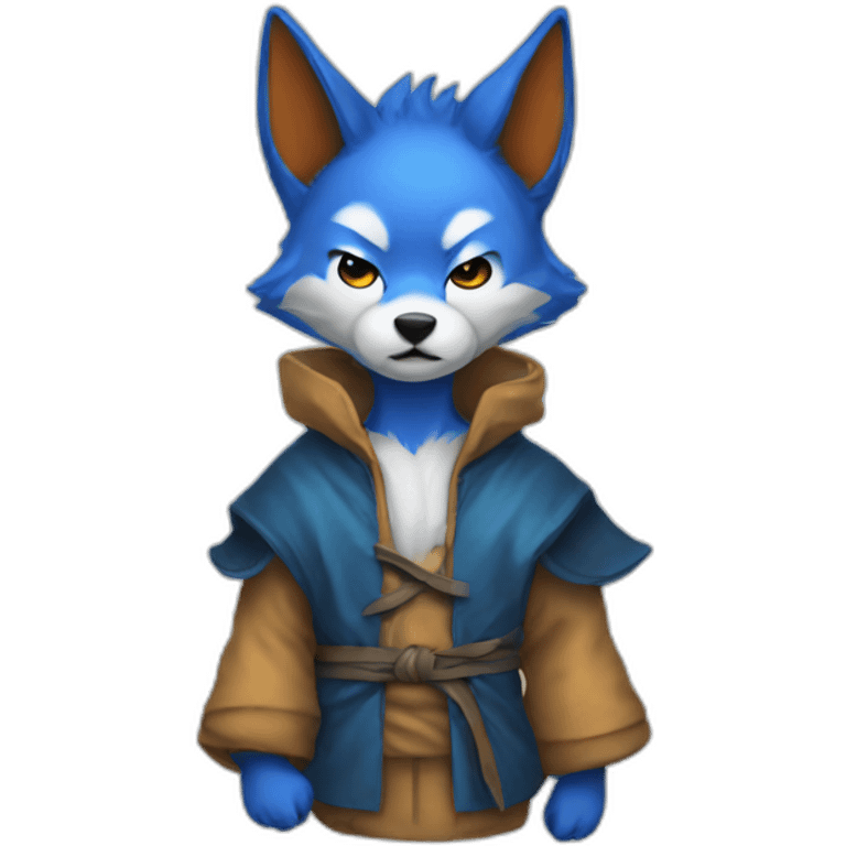 blue hood kitsune emoji