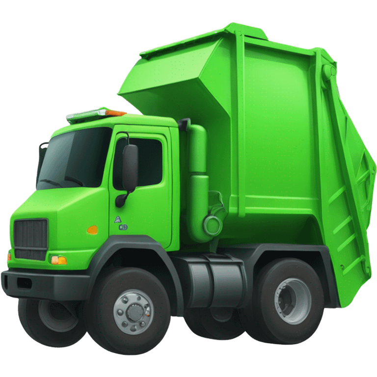 Garbage hauler neon green emoji