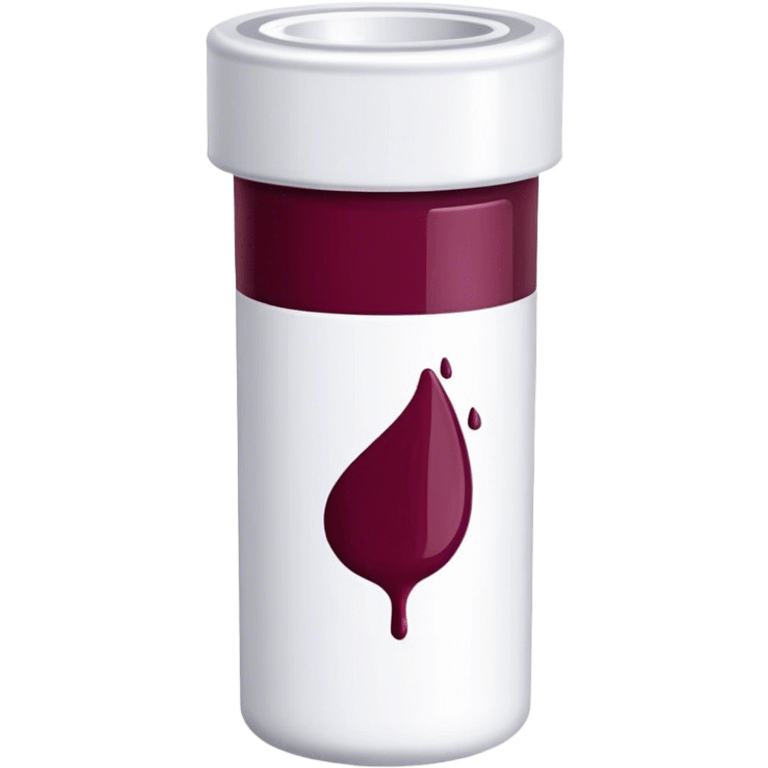 Burgundy paint in a tube emoji