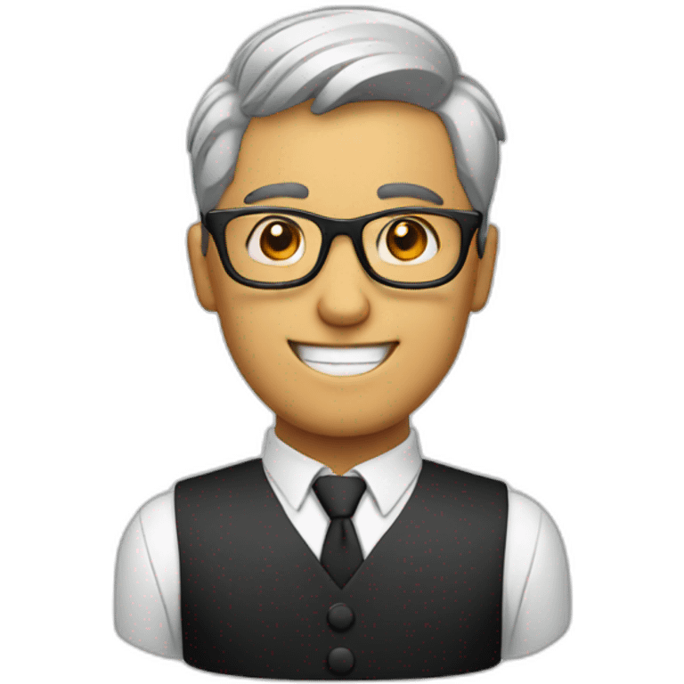 waiter with glasses emoji