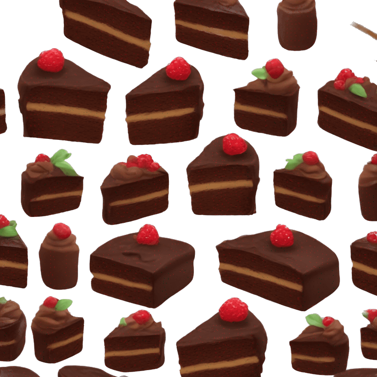 Chocolate cake ( one slice ) cute emoji