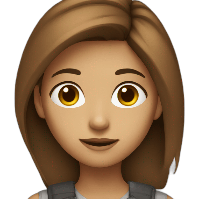 developer girl brown hair emoji