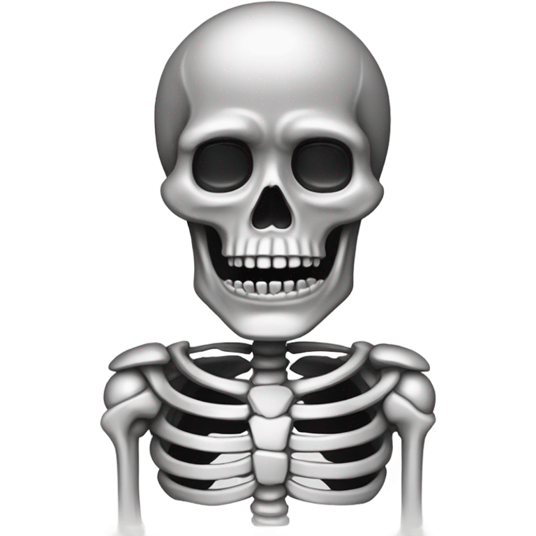 Skeleton with diamond bones emoji