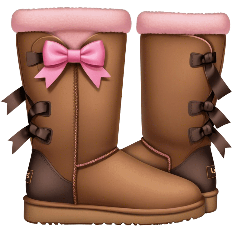 Ugg (shoes) with a bow on it  emoji