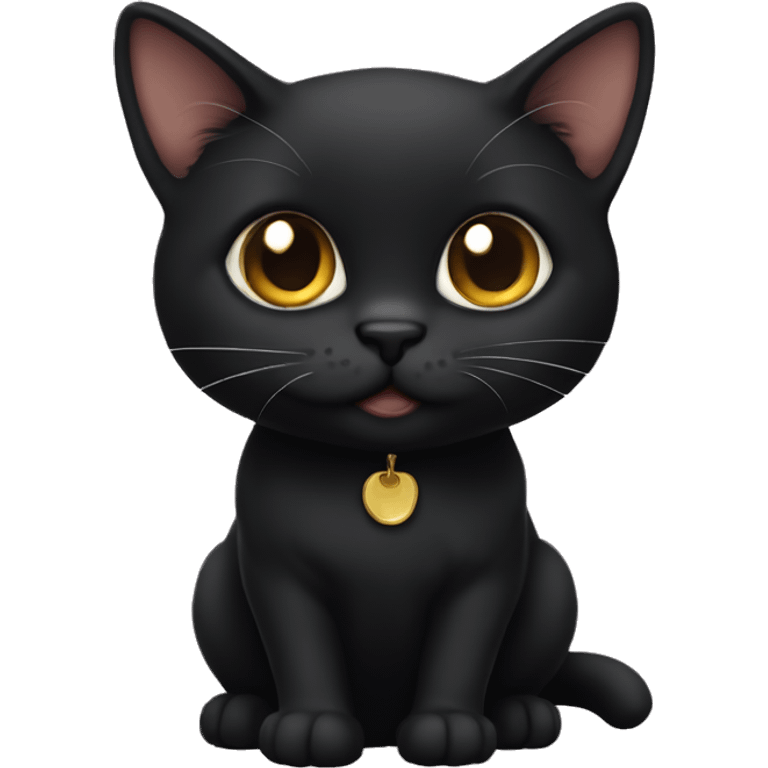 Black munchkin cat emoji