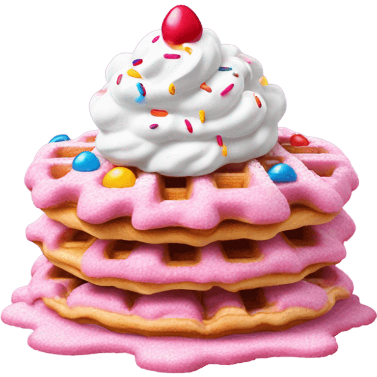 Pink waffles  emoji