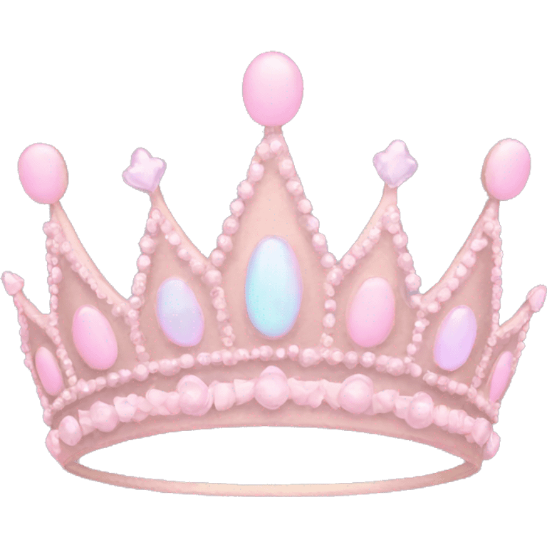 Pastel pink tiara emoji