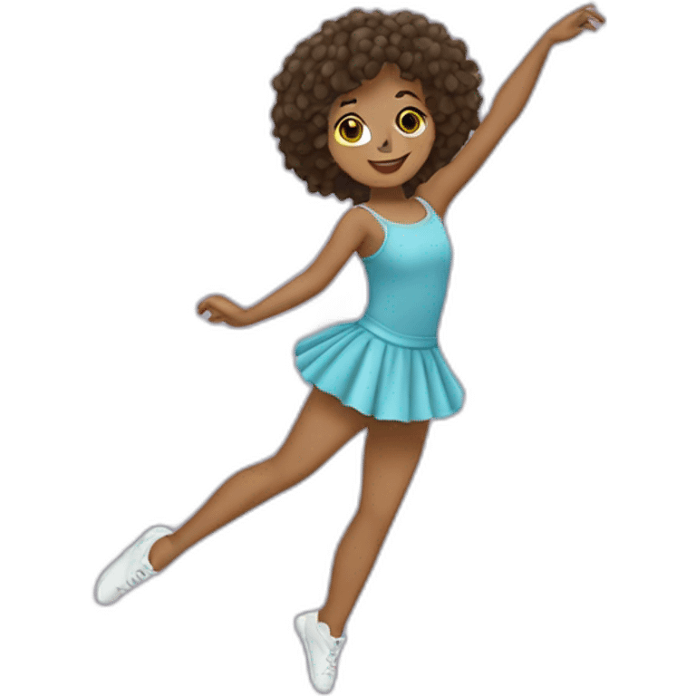 Fille qui danse avec des ponpon emoji