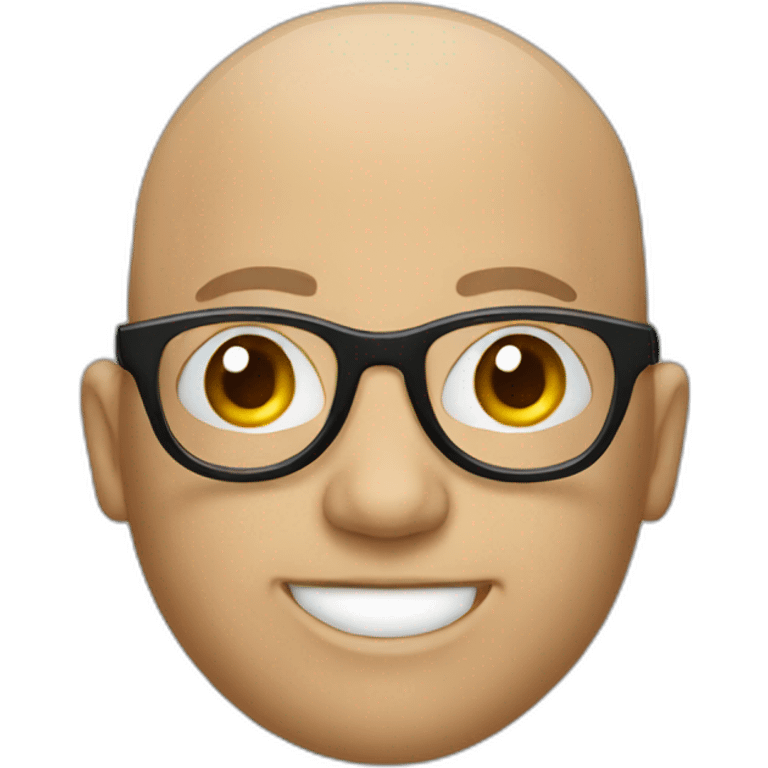 bald man with glasses and microphone emoji