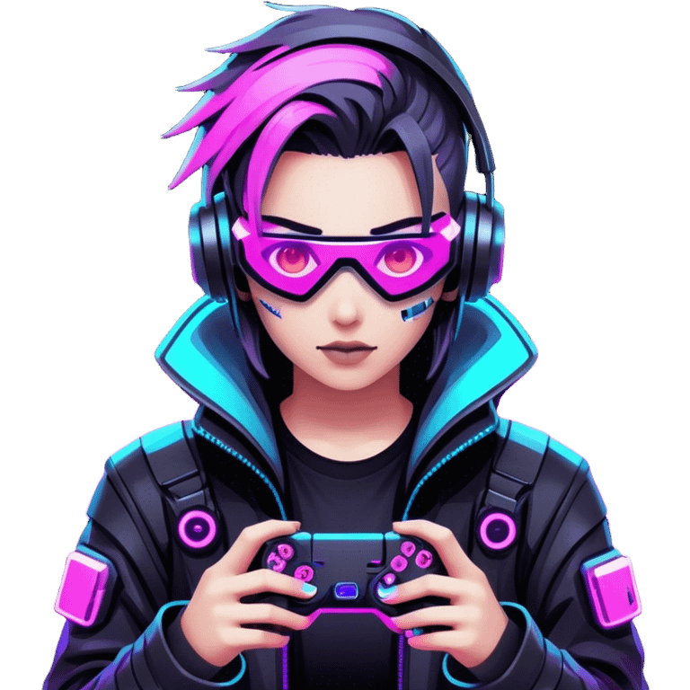 Me as a hacker cyberpunk gamer  emoji