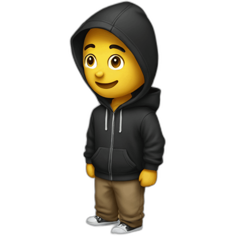 dark hoodie emoji