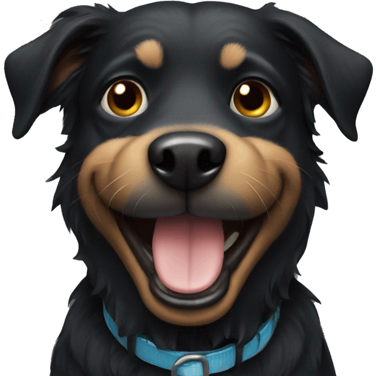 Black Dog happy emoji