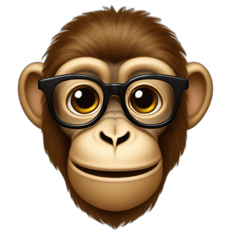 monkey with glasses and dolce & Gabbana clothing emoji