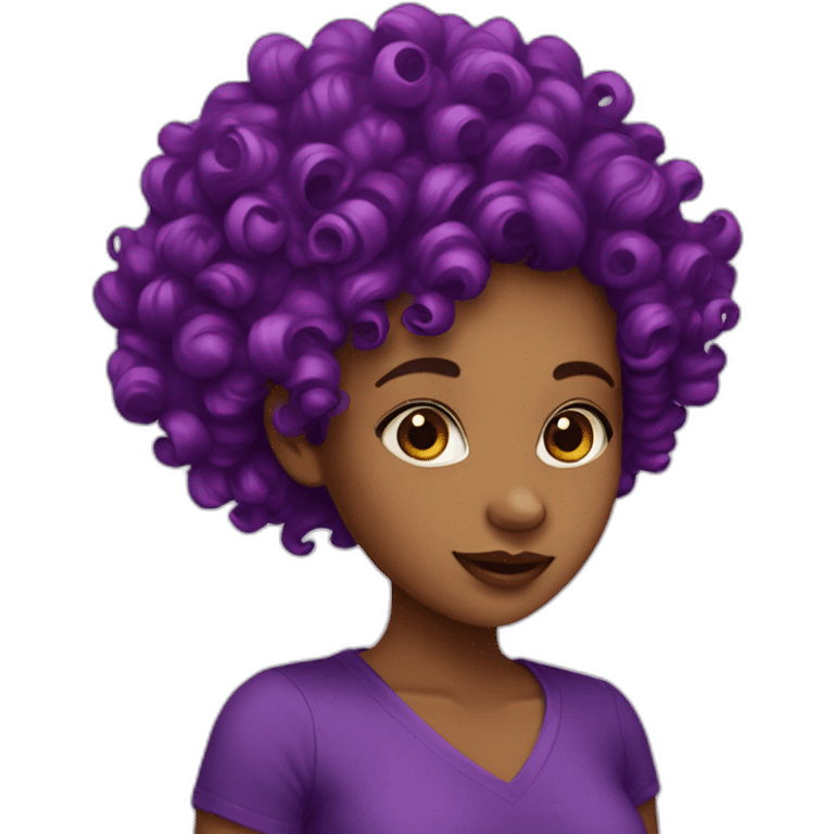 purple curls girl emoji