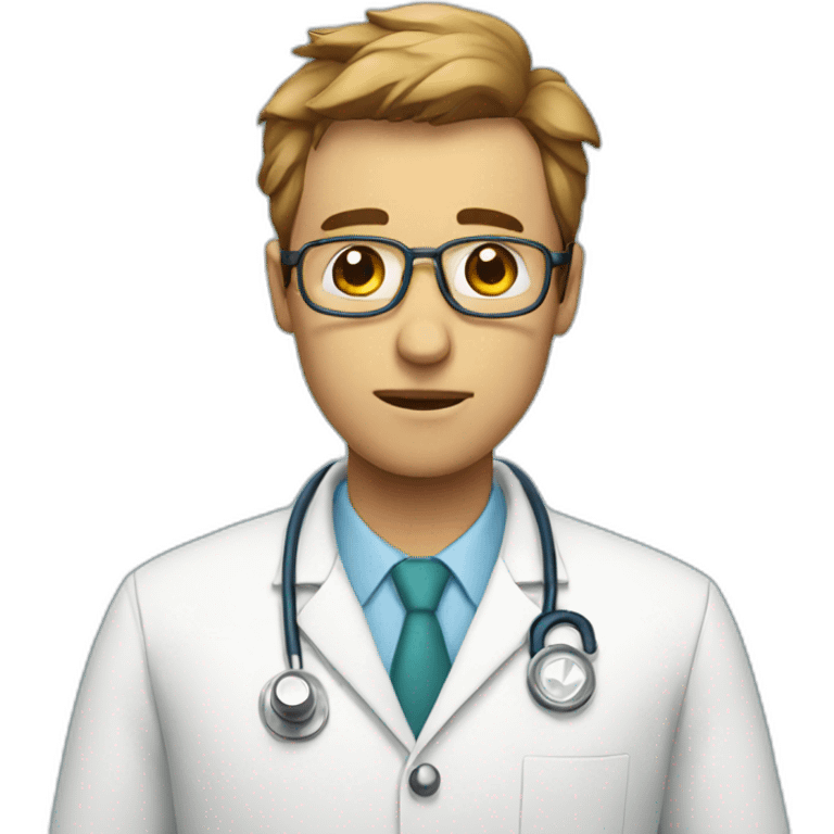 Doctor in stress emoji