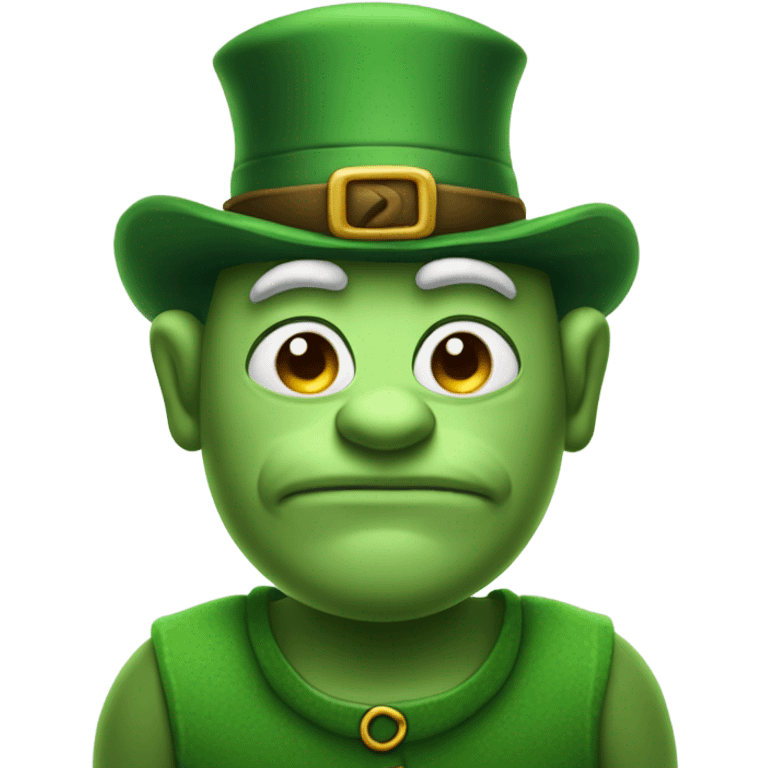 Sad leprechaun emoji