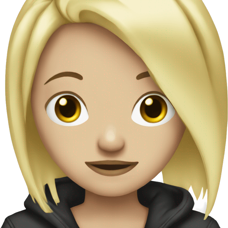 Emo blonde girl emoji