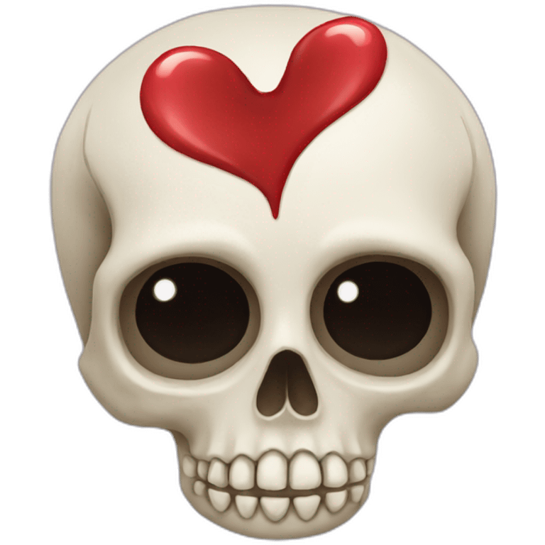 Skull heart emoji