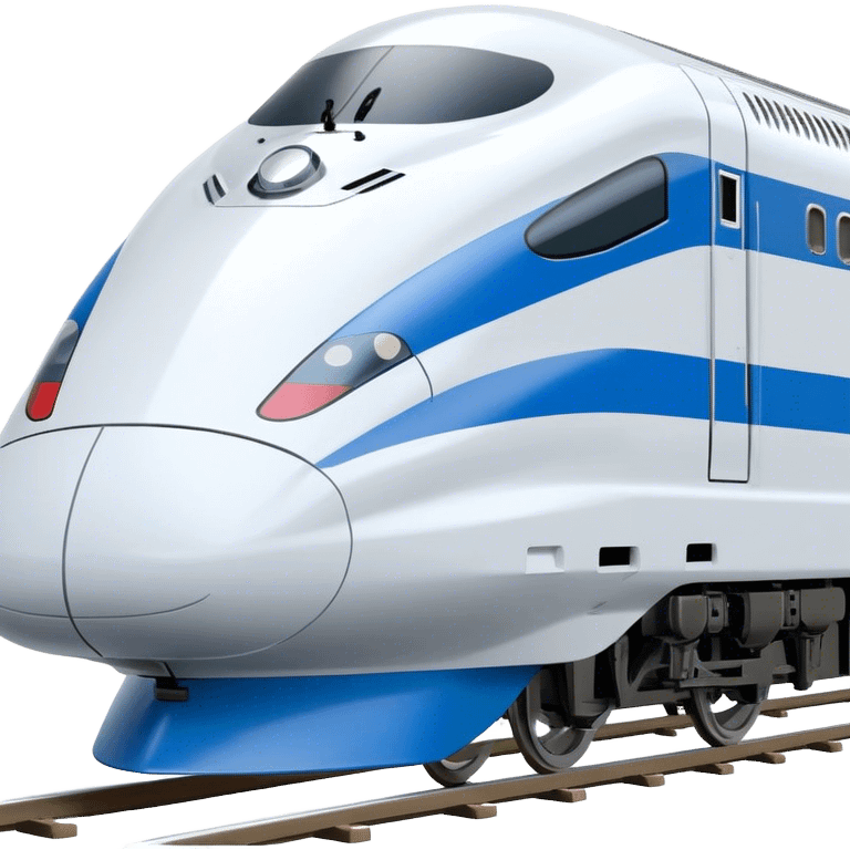 High-Speed Train (Shinkansen) - JR East (Model Year: 2021) (Iconic colour: White with blue) emoji