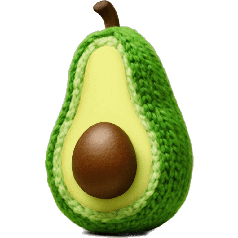 1 knitted avocado emoji