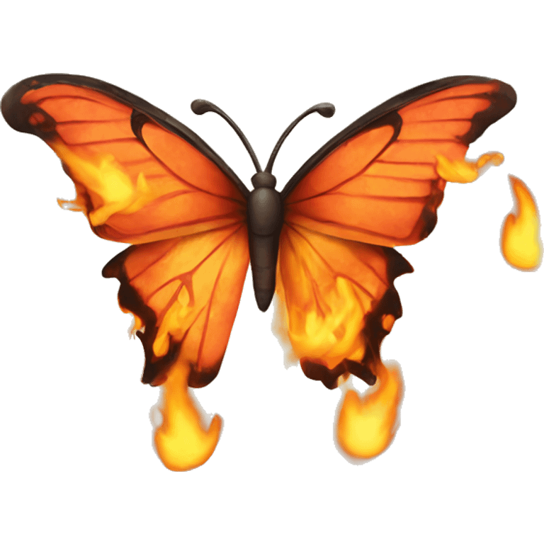 Flaming butterfly emoji