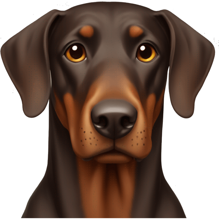 Brown Doberman  emoji