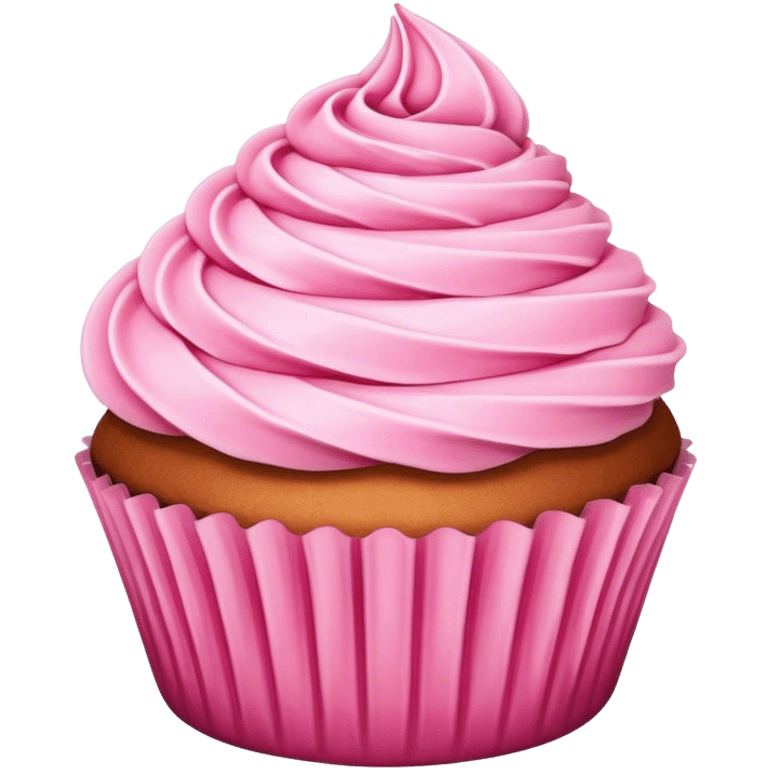 Cupcake with pink icing emoji