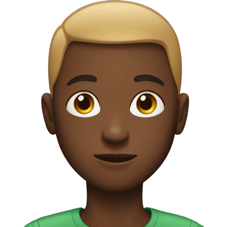 Face of Black boy with a buzzcut  emoji