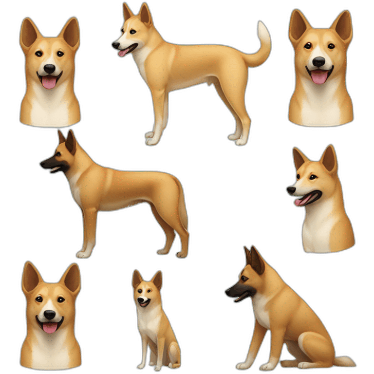 Canaan dog and Belgian shepherd mix emoji