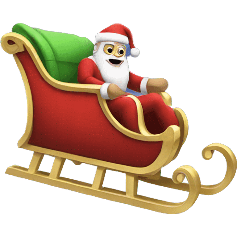 Santa sleigh emoji