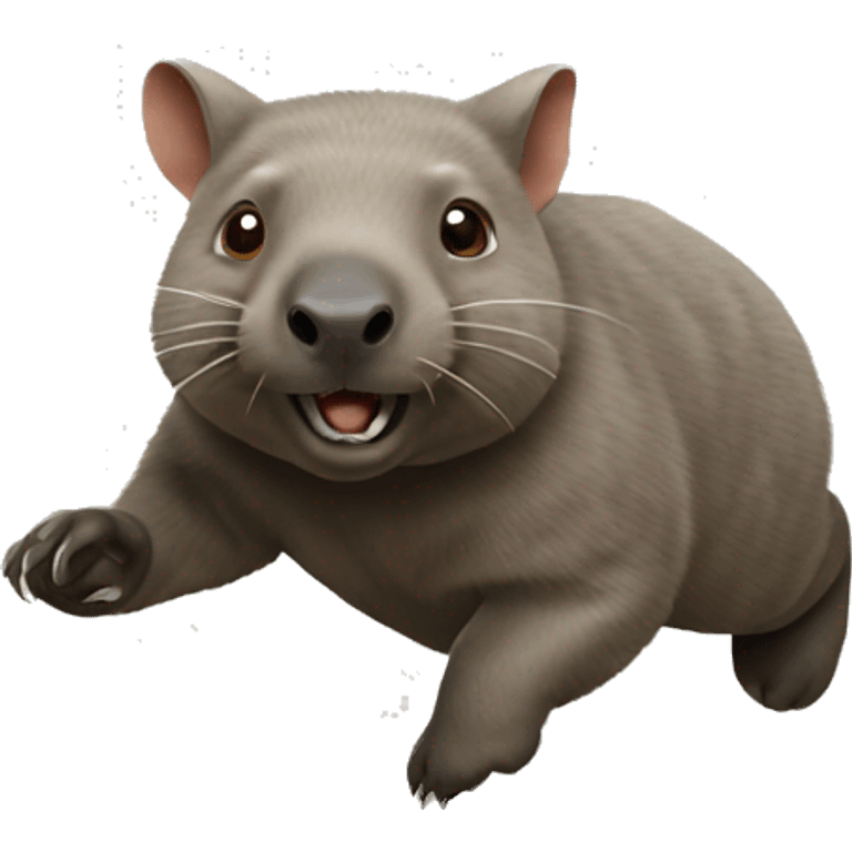 Wombat running emoji